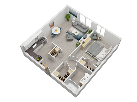 1 Bedroom Floorplan